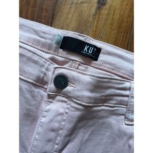 Kut from the Kloth Amy Cropped Straight Leg Jeans Pink Blush Size 16